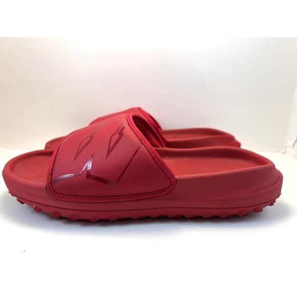 Under Armour‎ UA Slides Collegiate Athletic University of Wisconsin Red W Shoes - Picture 5 of 11